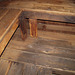 sauna benches - worn wood