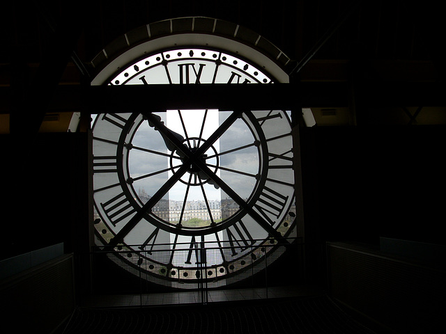The Louvre through a Musee d'Orsay window