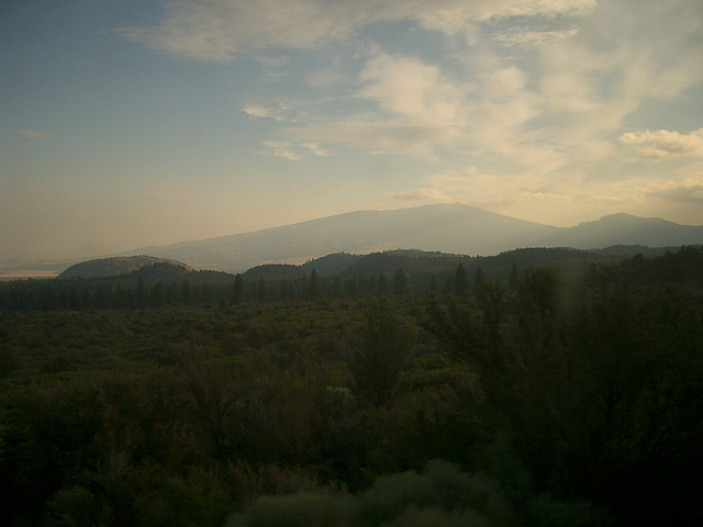 morning through train window