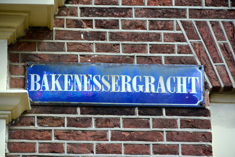 Enamel street sign