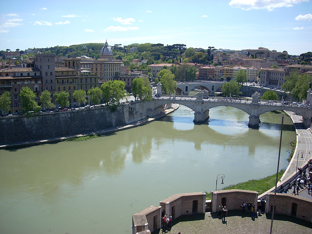 View down the Tiber