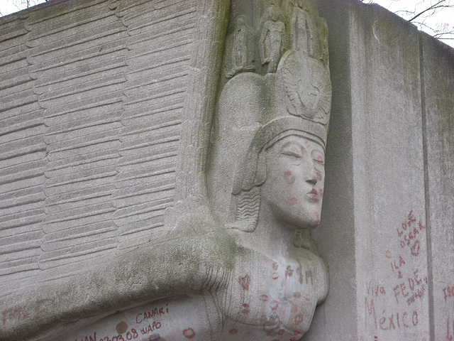 Oscar Wilde's tombstone