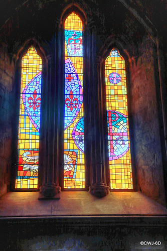 Pluscarden Benedictine Monastery is noted for its very fine modern stained glass windows