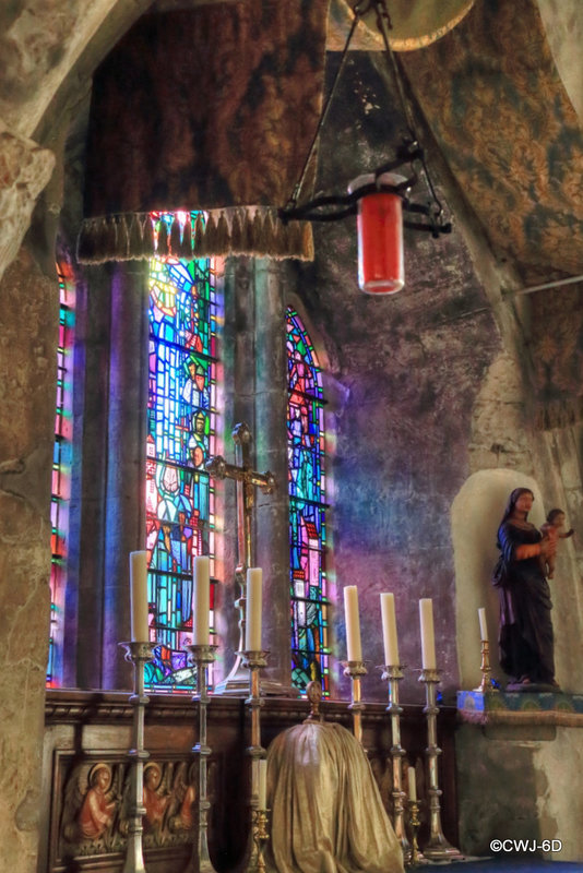 Pluscarden Benedictine Monastery is noted for its very fine modern stained glass windows