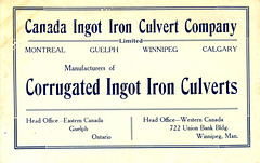 Canada Ingot Iron Culvert Company [reverse]