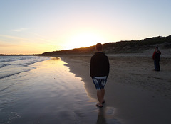 last walk on Queenscliff beach