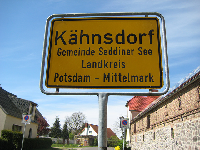 Ortseingang Bike - Kähnsdorf