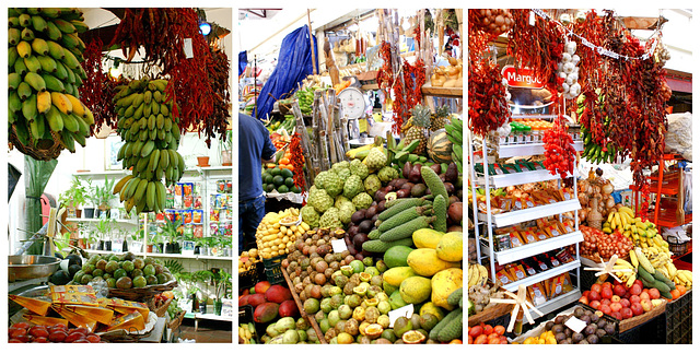 Funchal. Mercado dos Lavradores.  Tropische Früchte, Gewürze... ©UdoSm