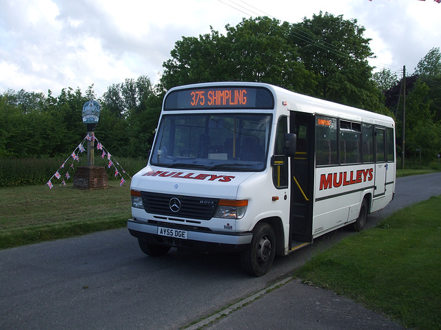 Mulleys Motorways AY55 DGE at Shimpling  - 23 May 2014 (DSCF5148)