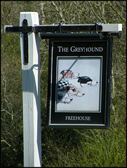 boring Greyhound pub sign