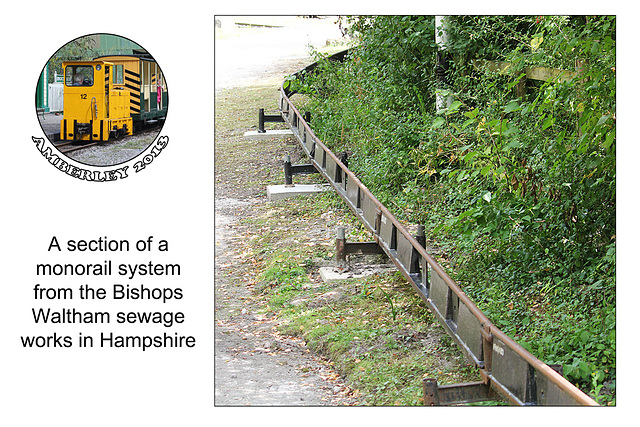 Sewage works monorail track - Amberley - 29.8.2013