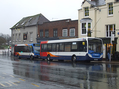DSCF4538 Stagecoach SN63 KGK and KX51 CTK in Stratford-upon-Avon - 28 Feb 2o14