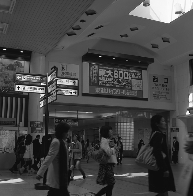 Passenger traffic in Kawagoe station