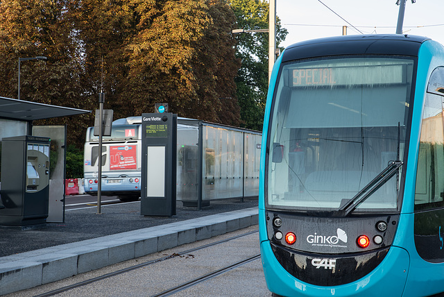 BESANCON:Essais du Tram: Station de la Gare Viotte. 10