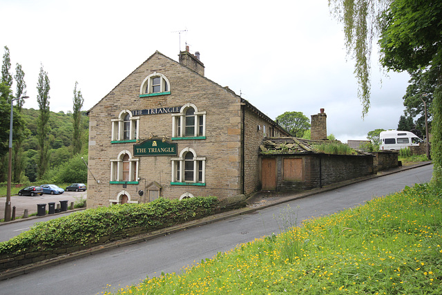 The abandoned Triangle Inn, Triangle,  Sowerby Bridge, West Yorkshire