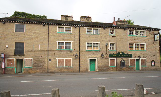 The abandoned Triangle Inn, Triangle,  Sowerby Bridge, West Yorkshire