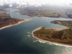 Aerial view of the Taw and Torridge estuary