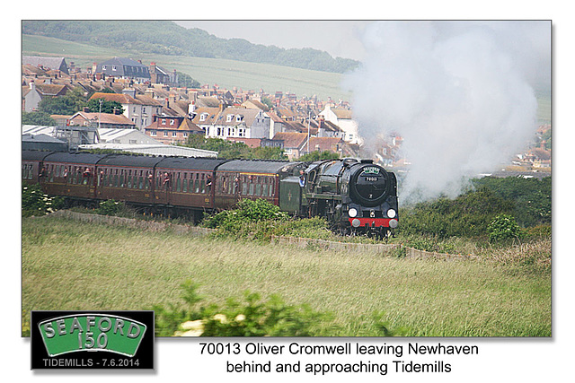 Seaford 150 - 70013 Oliver Cromwell near Tidemills - 7.6.2014