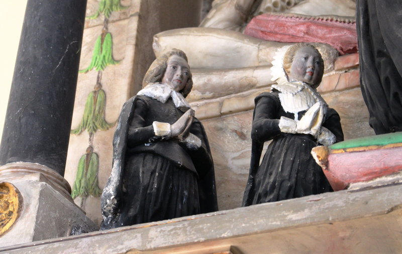 Detail of Memorial at Saint Rumbold, Stoke Doyle, Northamptonshire