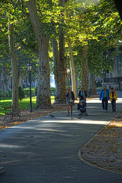 park scene - Zagreb