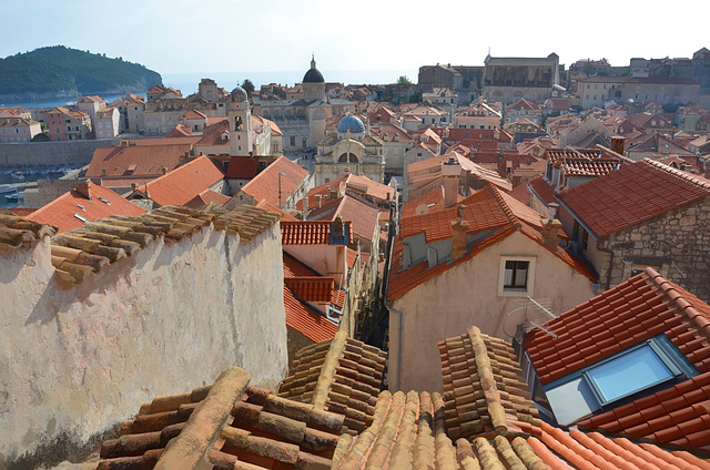 Dubrovnik old town from the wall