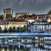 BESANCON: La passerelle, le doubs, la tour de la pelotte.