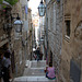 steps down into the old city from the cable car