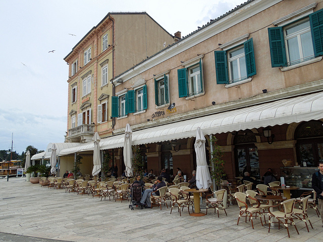 Rovinj street scenes - seaside cafes