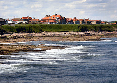 Coastal erosion at Seahouses.