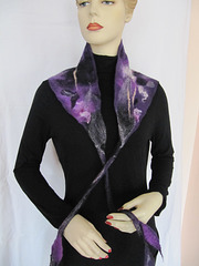 felted shawl - purple