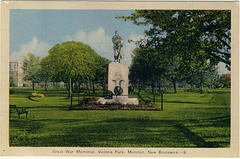 Great War Memorial, Victoria Park, Moncton, New Brunswick.