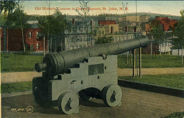 Old Historic Cannon in Queen Square, St. John, N.B.