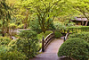 Crossing the Moon Bridge – Japanese Garden, Portland, Oregon