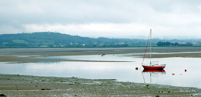 Findhorn Mooring, with Forres town in the background
