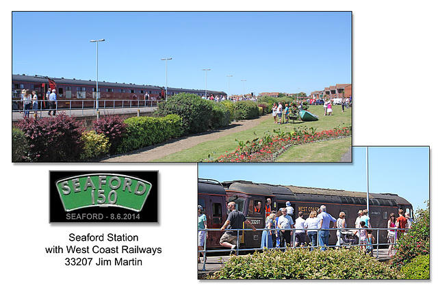 Seaford 150 - Seaford station with 33207 - 8.6.2014