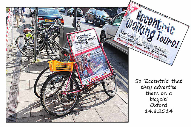 Oxford - Eccentric Walking Tours bike - 14.8.2014