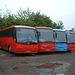 Mulleys Motorways line up YN05 HBO, S598 KJF, X471 KUT and S595 KJF - 31 May 2014 (DSCF5170)