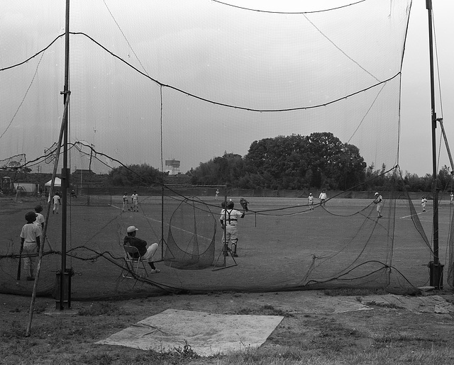 Practice baseball game