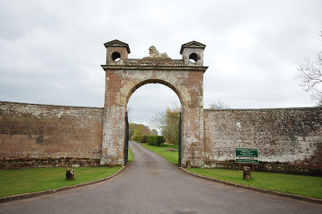 Lion Gates, Wedderburn Castle, Borders, Scotland