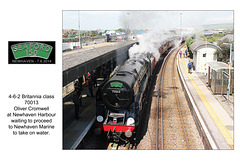 Seaford 150 - 70013 Oliver Cromwell at Newhaven Harbour - 7.6.2014