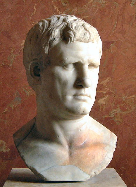 Head of Agrippa - Sculpture in the Louvre