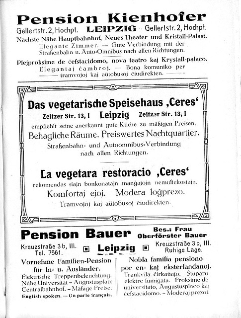 en 1913 jam vegetaraj restoracioj vegetarische Leipsiko