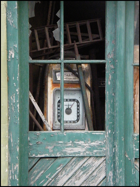 abandoned petrol pump