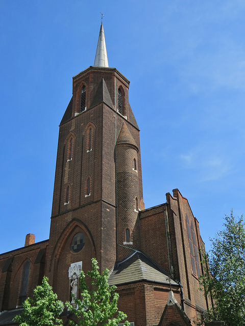 holy name and our lady r.c. church, bow common lane, bow, tower hamlets, london