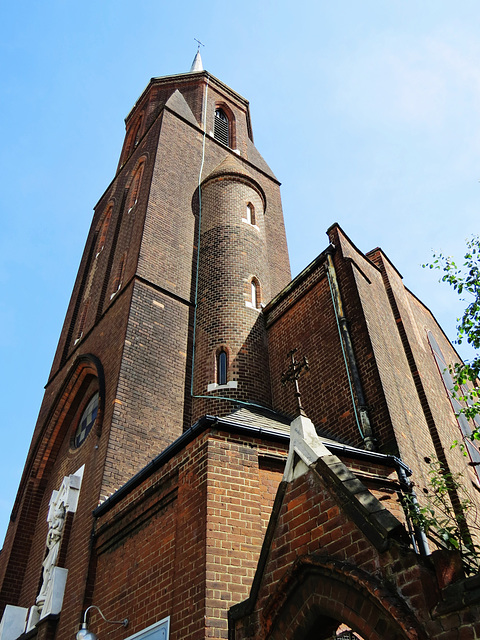 holy name and our lady r.c. church, bow common lane, bow, tower hamlets, london