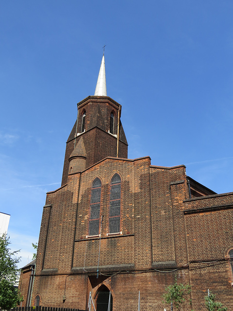 holy name and our lady r.c. church, bow common lane, bow, tower hamlets, london