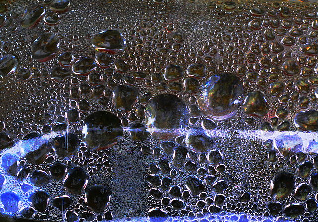 Bottled Water bubbling in the sun