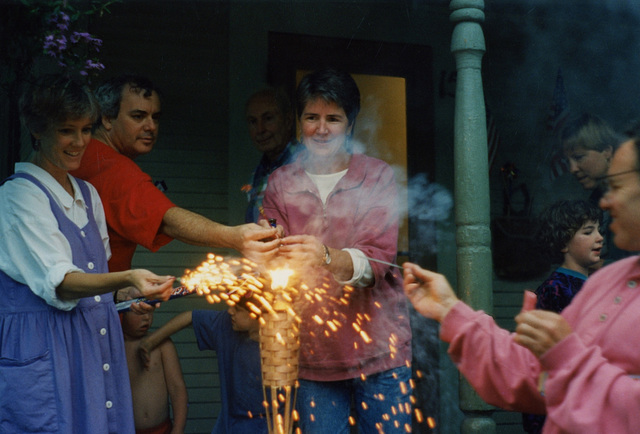 Sparklers on the Porch #2