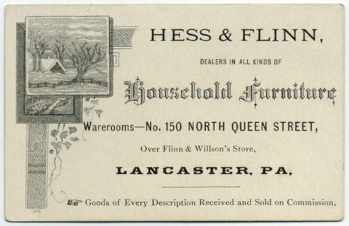 Hess and Flinn, Dealers in All Kinds of Household Furniture