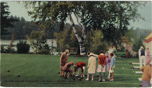 Lawn Bowling, Elgin House, Lake Muskoka, Ontario, Canada